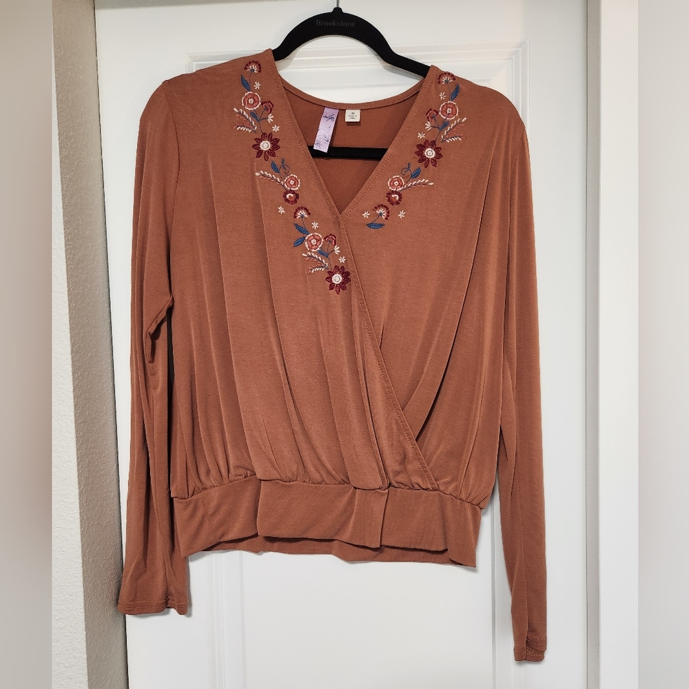 Autumn Floral Flowy Blouse